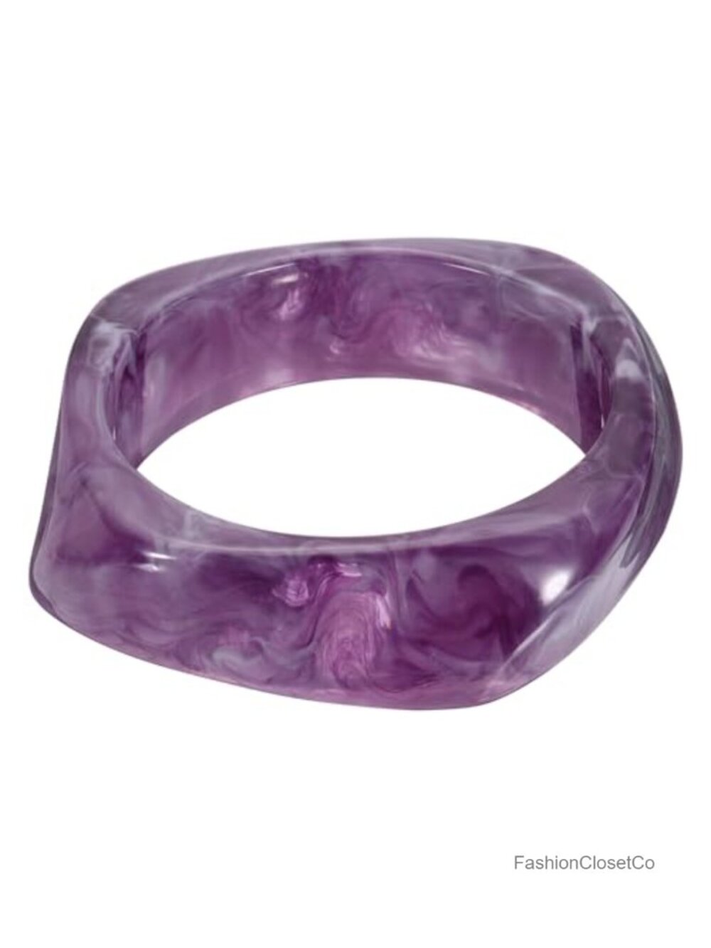 Chunky Irregular Acrylic Resin Bangle Bracelet, Cuff Wide Geometric Stackable